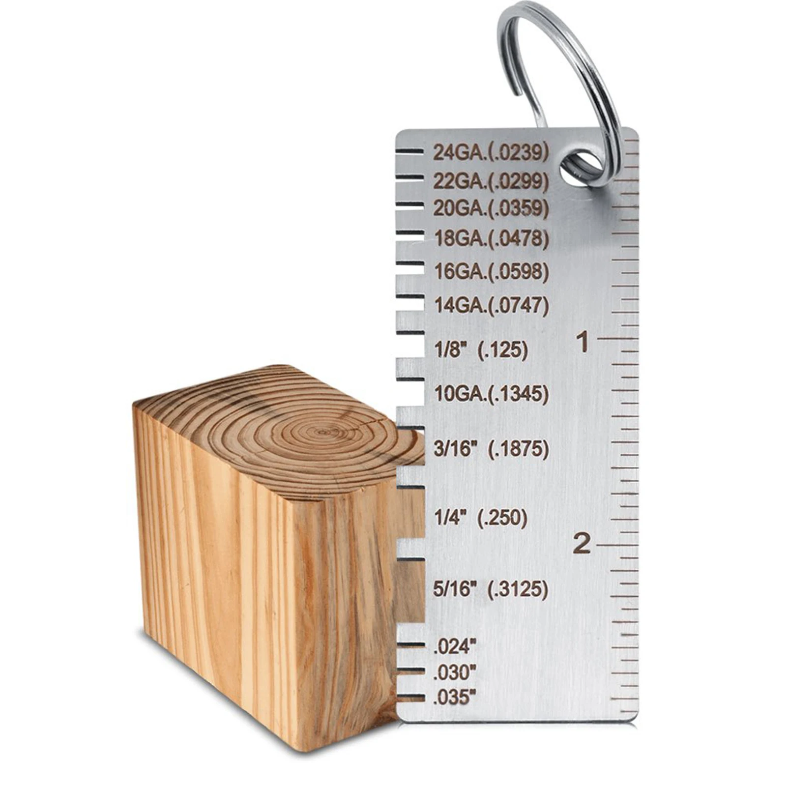 Metal Sheet Thickness Gauge Welding Gage Soldering Inspection Tools Stainless Steel Portable Welder Ruler Wire Gauge