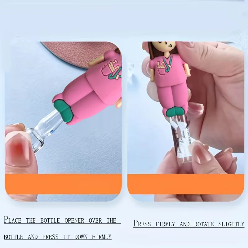 Medication Vial Breaker Tool Ampoule Bottle Opener Keychain Syringe-Shaped Cutter Nurse Doctor Ampoule Bottle Opener Aid