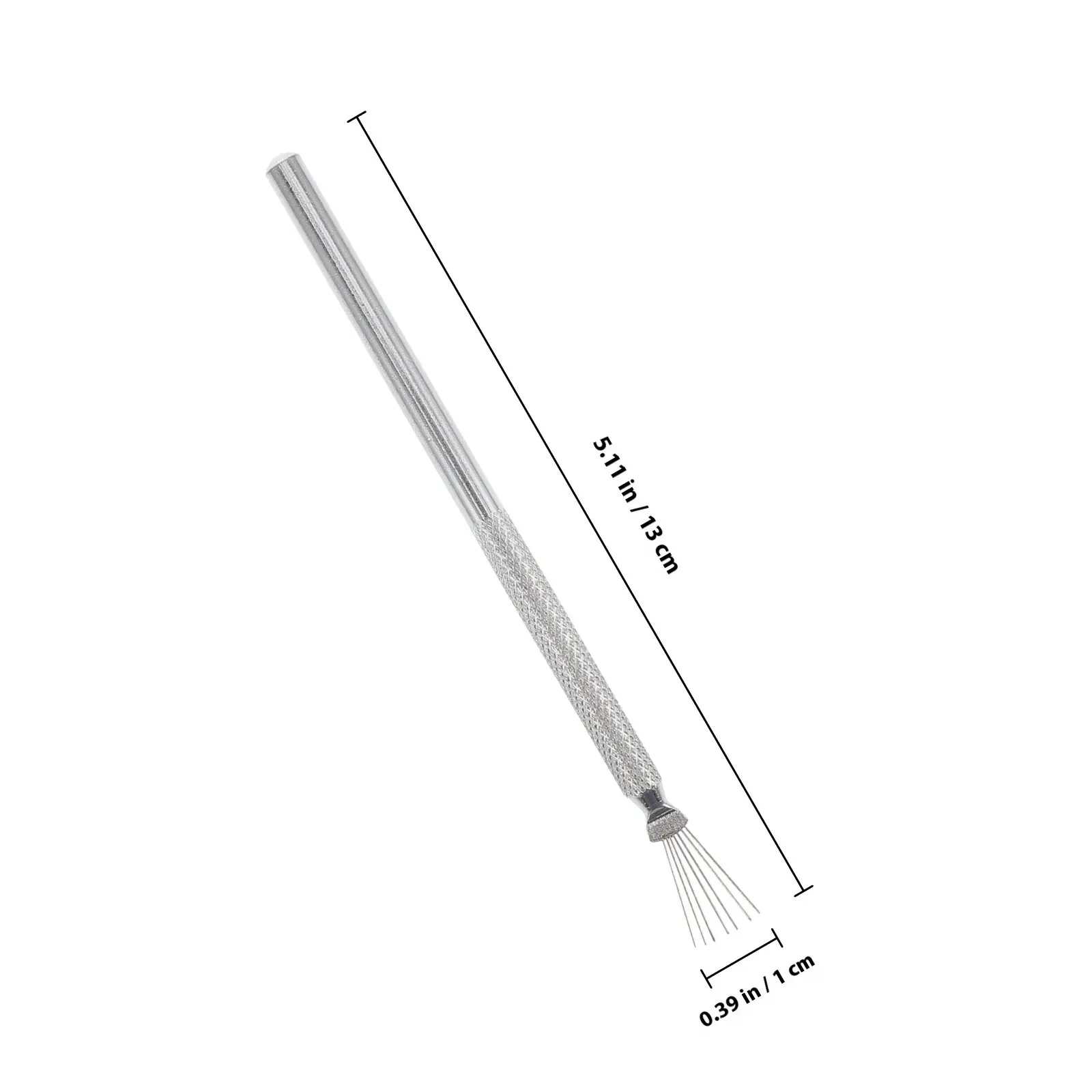 7-Pin Wire Drawing Nail Art Pen Bendable Stainless Steel Handle for Fine Line Painting Striping Detailing Professional Nail Art