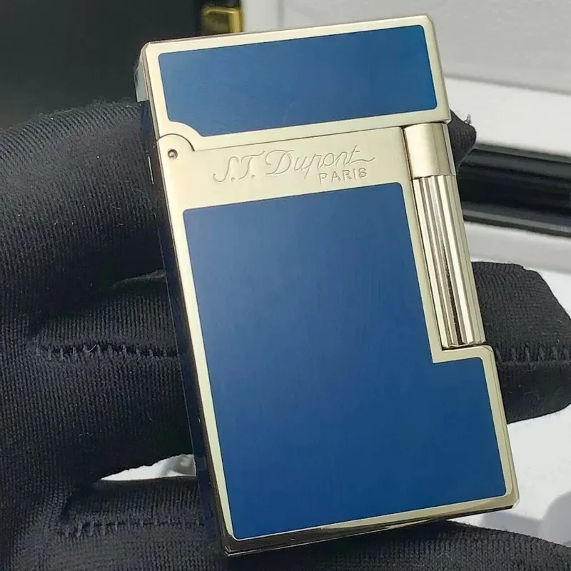 

Dopont, винтажная газовая зажигалка, латунная оболочка, зеркальная надувная зажигалка, аксессуары для сигарет для мужчин, подарочная коробка