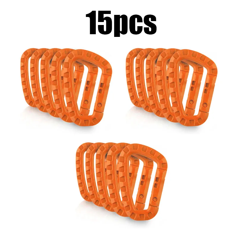 5/10/15/20 stücke Taktische D-Form Kunststoff Karabiner Mit Harter Feder Snap Clip ITW Schlüsselbund Getriebe Haken für Outdoor Camping Werkzeuge