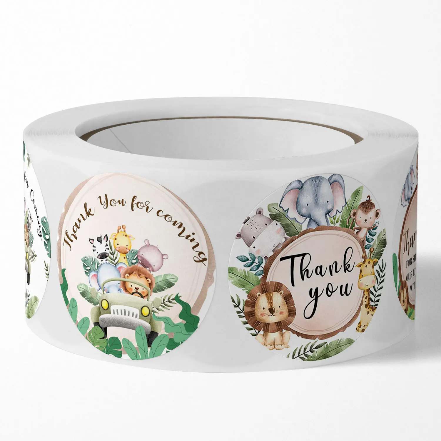 ملصقات ذاتية اللصق على الحيوانات ، ديكورات لحفلات عيد ميلاد الغابة ، أكياس حلوى بملصق شكرًا لك ، ديكورات الصناديق ،! #2