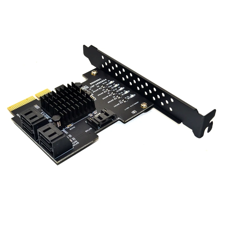 

PCIE SATA карта 5 портов SATA3.0 к PCI-E Расширенная карта 4X Gen3 PCI Express SATA адаптер SATA3 конвертер с радиатором для HDD SSD