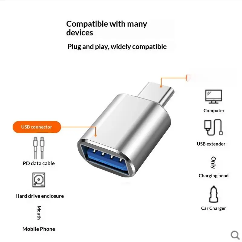 USB 3.0 to Type C OTG Adapter Driver Free Universal Converter for Android Windows  OS Devices