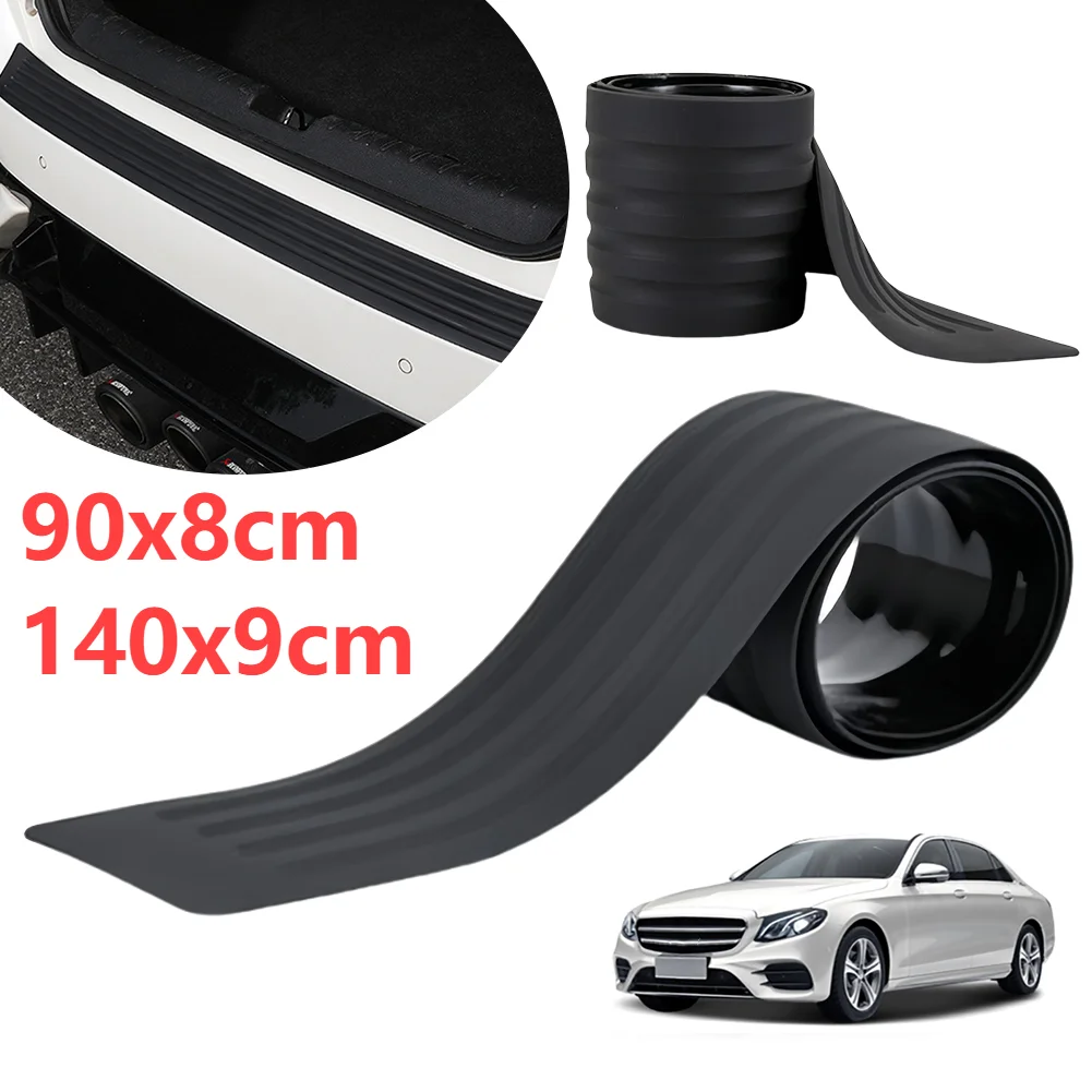 Anti-scratch araba gövde kapı eşik plaka koruyucu evrensel arka tampon koruma kauçuk profiller ped ayar kapağı şerit araba Styling