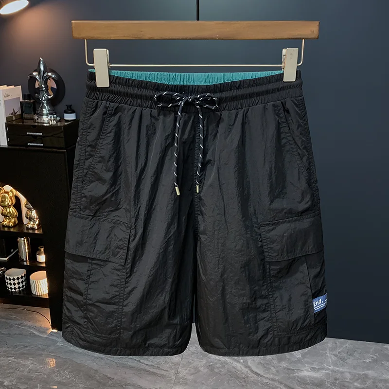 

Summer reversible shorts for men 2025 style trendy versatile casual loose straight leg sports five quarter pants
