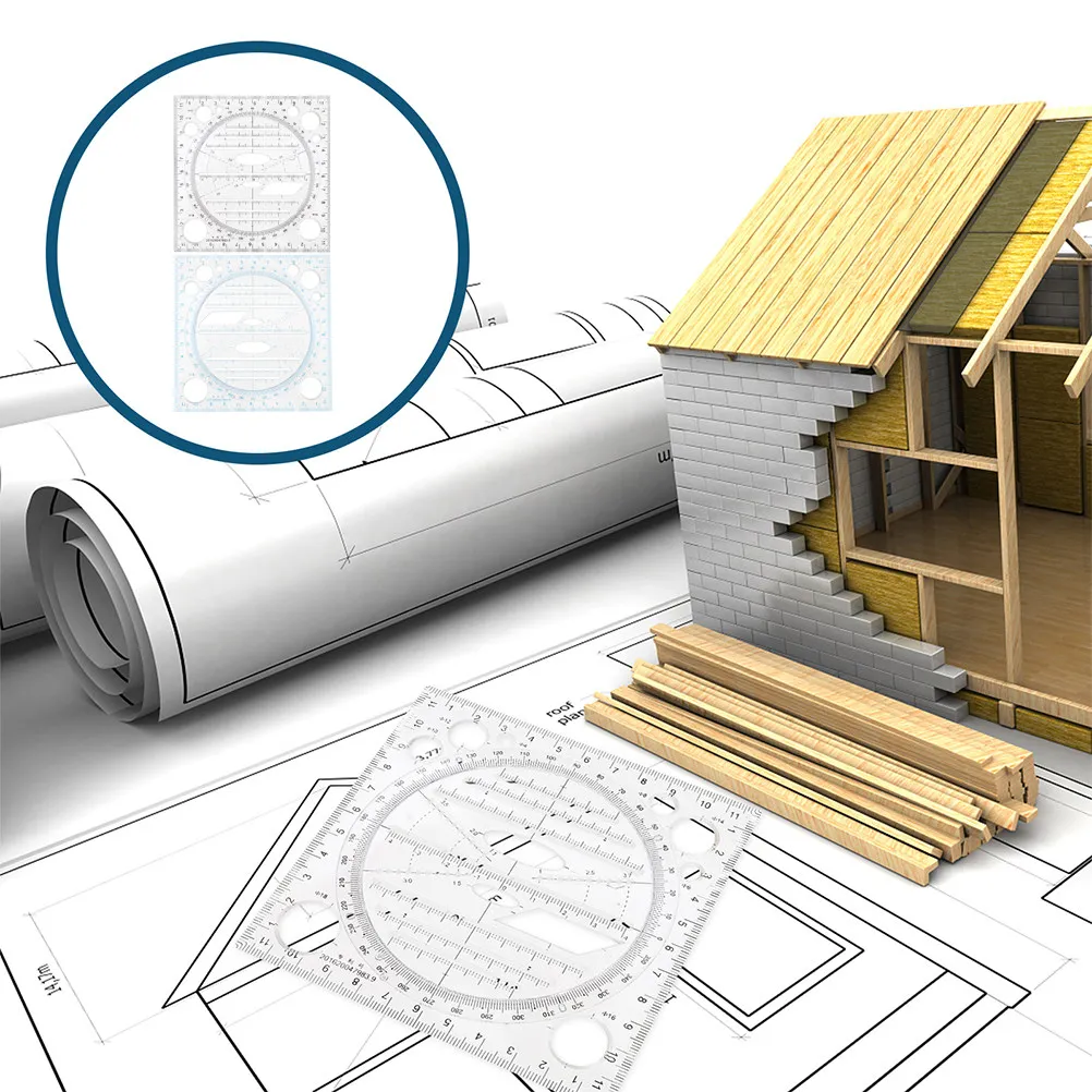 

Набор из 2 шаблонов для черчения кругов: многофункциональные прецизионные инструменты для художественного и архитектурного дизайна