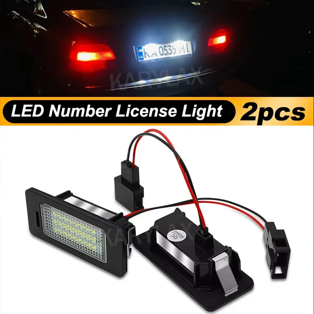 

LED License Plate Light For Audi A1 A4 S4 B8 A5 S5 TTS Q5 VW PASSAT 5D 2PCS LED Number License Plate Lights Assembly With Canbus