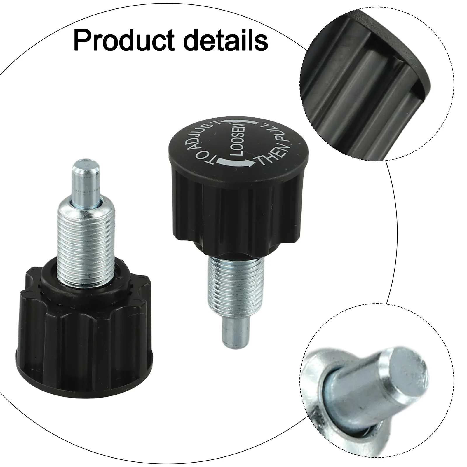 2pcs Pull Pin Spring Knobs for Exercise Bikes with 16mm Thread and 37mm Bolt Size Replacement Gym Machine Parts