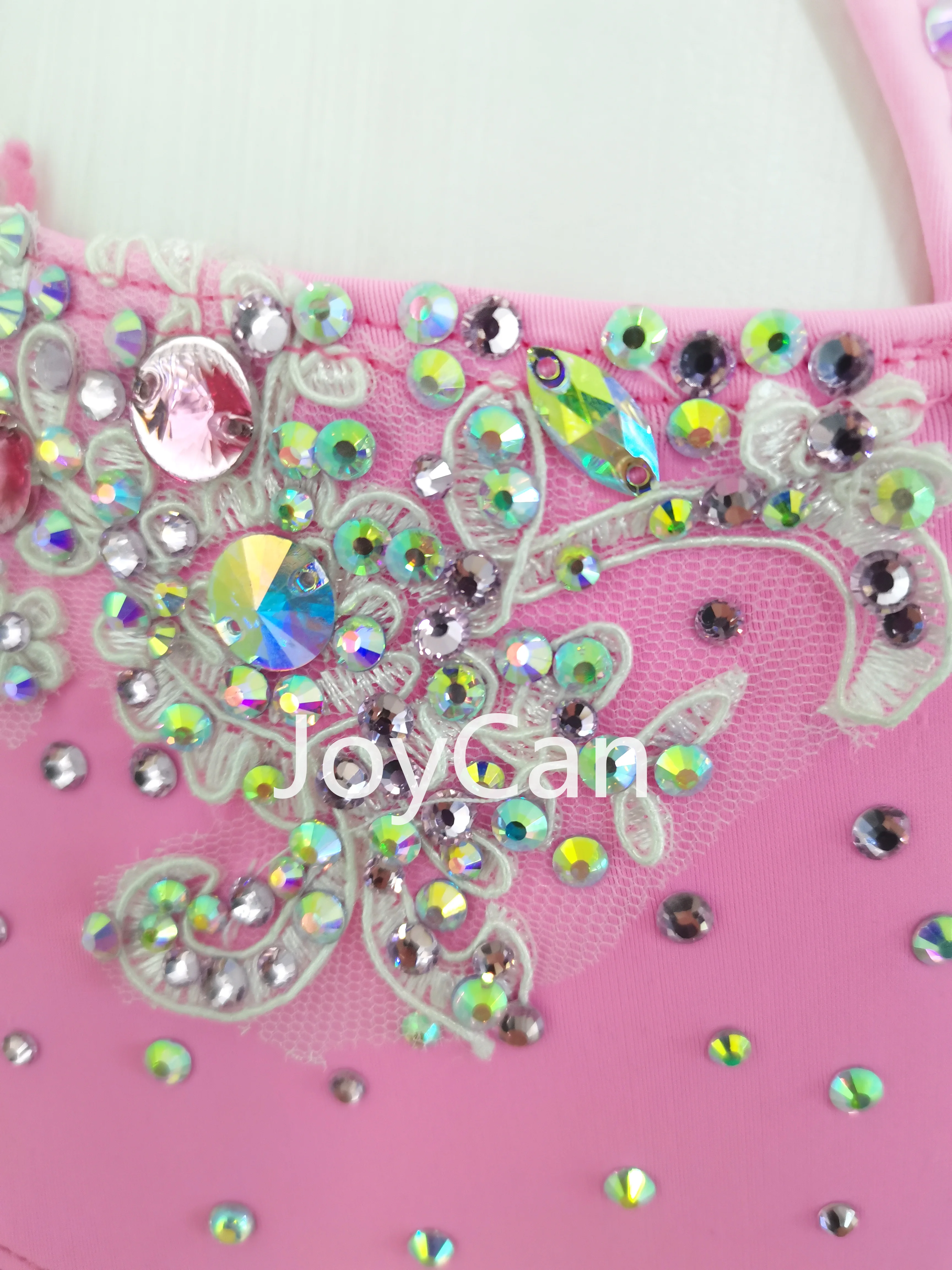 JoyCan-فستان رقص موسيقى الجاز الغنائي ، الزي الوردي ، ملابس الرقص القطبي ، تدريب أداء الفتيات