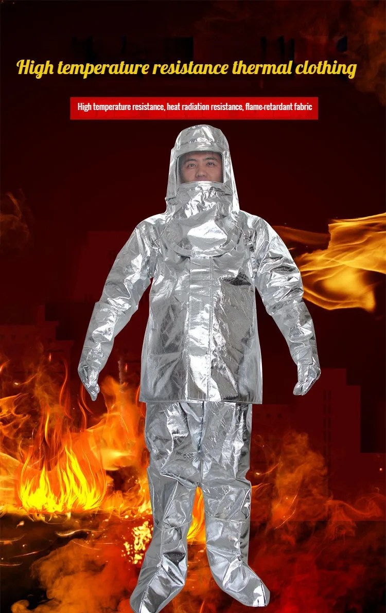 Vêtements d'isolation thermique résistants à 500 degrés de haute température, vêtements de degré de feu, uniforme de degré de feu