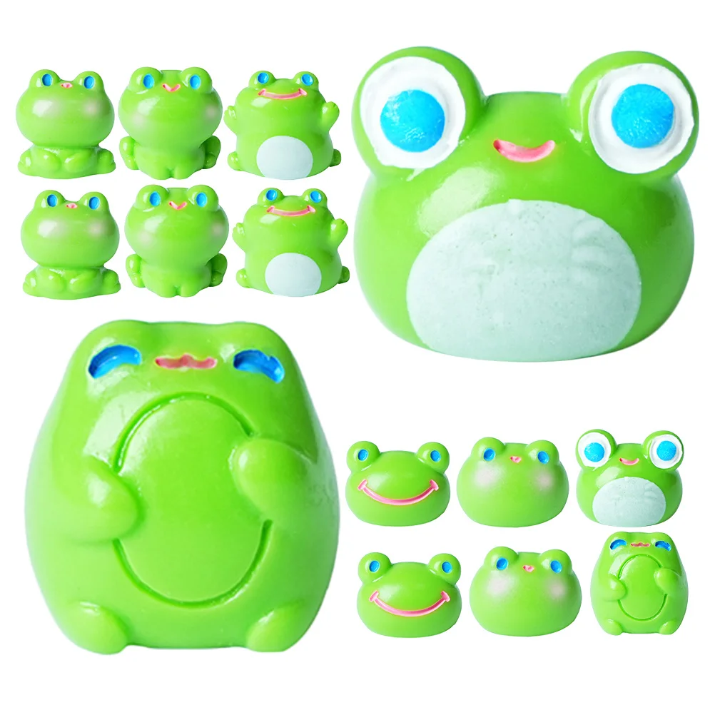 

14Pcs Mini Resin Frogs Green Tiny Miniature Animal Decorations Fairy Garden Moss Landscape DIY Craft Supplies Home Ornament