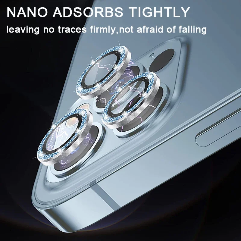 2-3Pcs Lens Metal Ring Protector Glass For IPhone11 12 13ProMax Camera Lens Protection On IPhone12 15 13Pro 14 Pro Camera Film