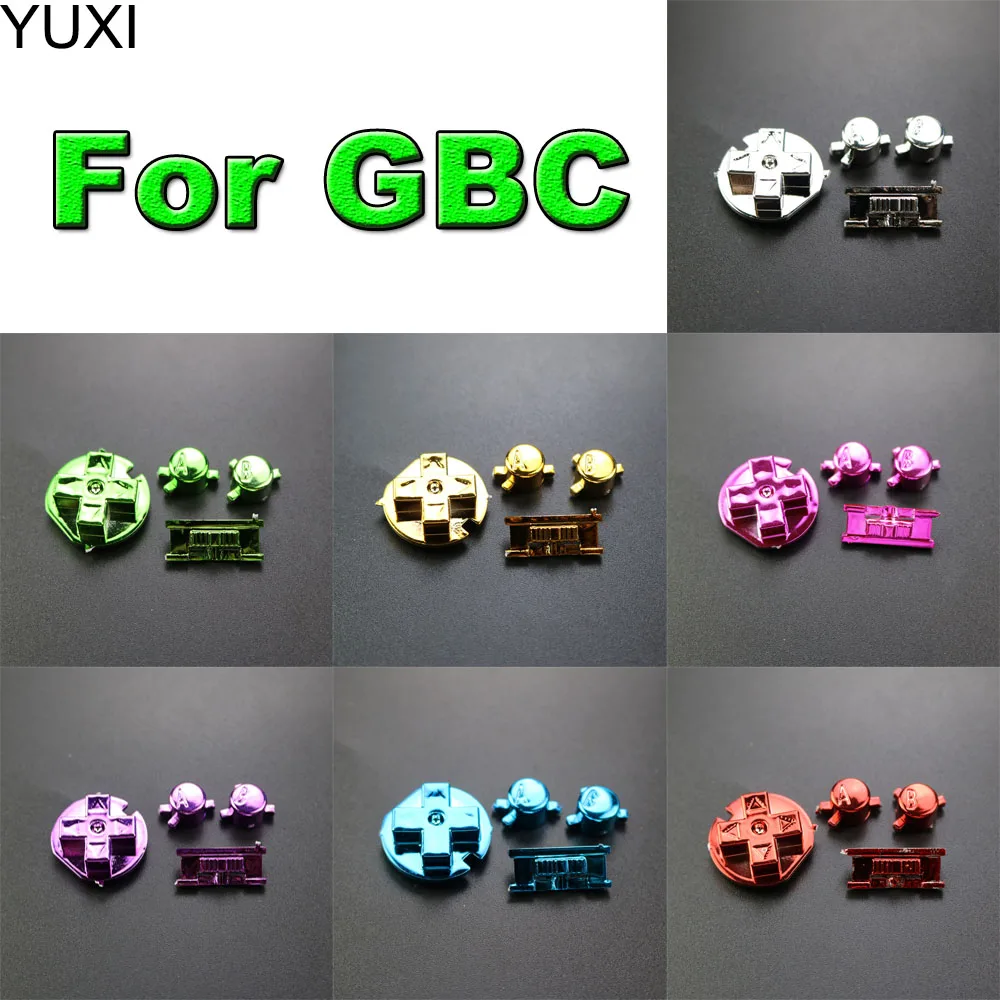 YUXI 1Set Replacement For Gameboy Color GBC Console Buttons Kit A B D-pad Key Power On Off Button