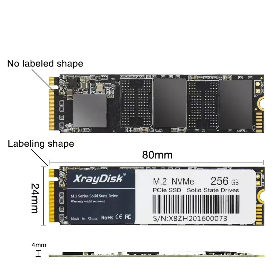 XrayDisk M.2 SSD PCIe NVME 256GB 512GB 1TB Gen 3x4 dysk półprzewodnikowy 2280 wewnętrzny dysk twardy HDD do laptopa stacjonarnego