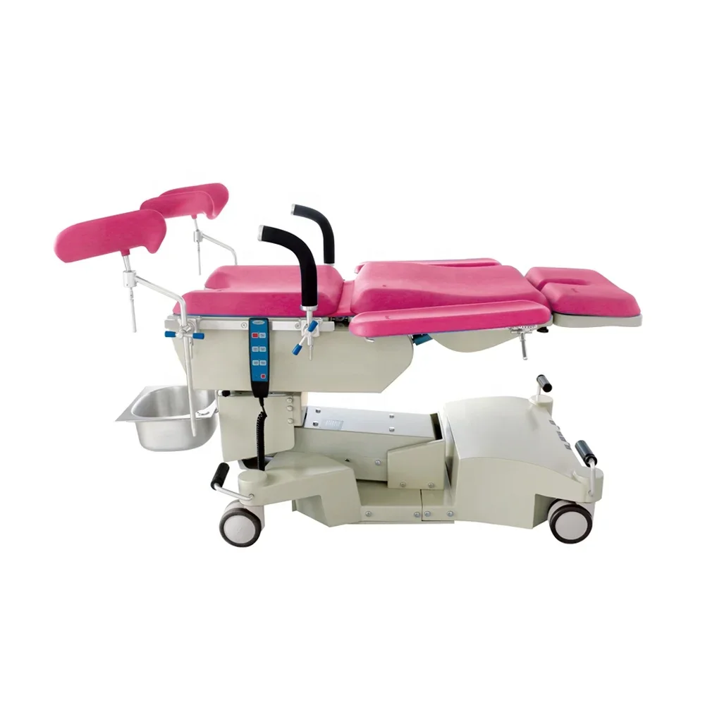 Luxurious medical electric Hydraulic obstetrics bed hospital gynstuhl obstricale gyneco exam chair for birth surgery