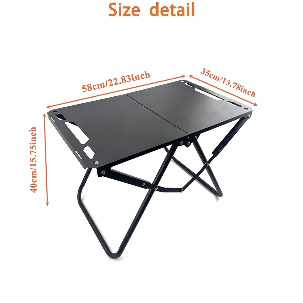 Portable  Picnic Table Beach Tables camping Table for Sand Foldable Edge With Hollowing Hangable items More Convenient image 3