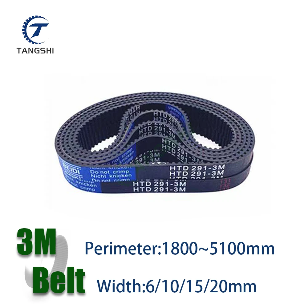 

HTD 3M Timing Belt Width6~20mm Length1800/1863/1896/1905/1980/2001/2040/2121/2349/2388/2460/2640/3000/3225/3600/4020/4284~5100mm