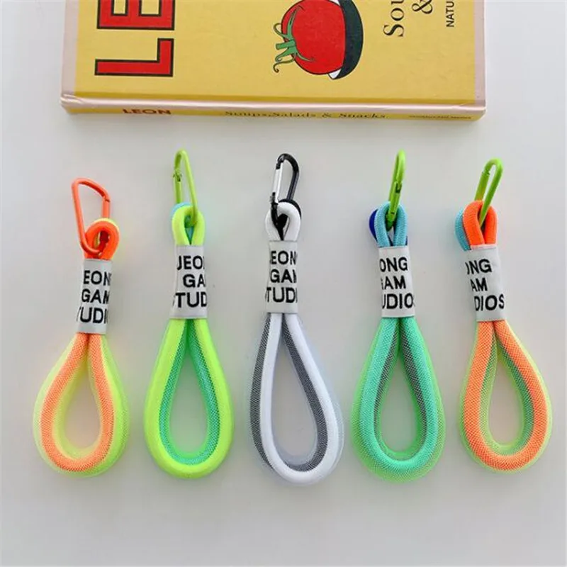 Mobile Phone Straps Rope Weave Colorful Short Hand Rope Squishy For Key Lanyard Neck Lanyard Neckband Anti-stress