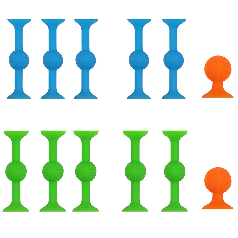 12Pcs Creative Assembly Of Soft Silicone Building Blocks DIY Suction Cup Parent-child Interactive Throwing Puzzle Children Toys