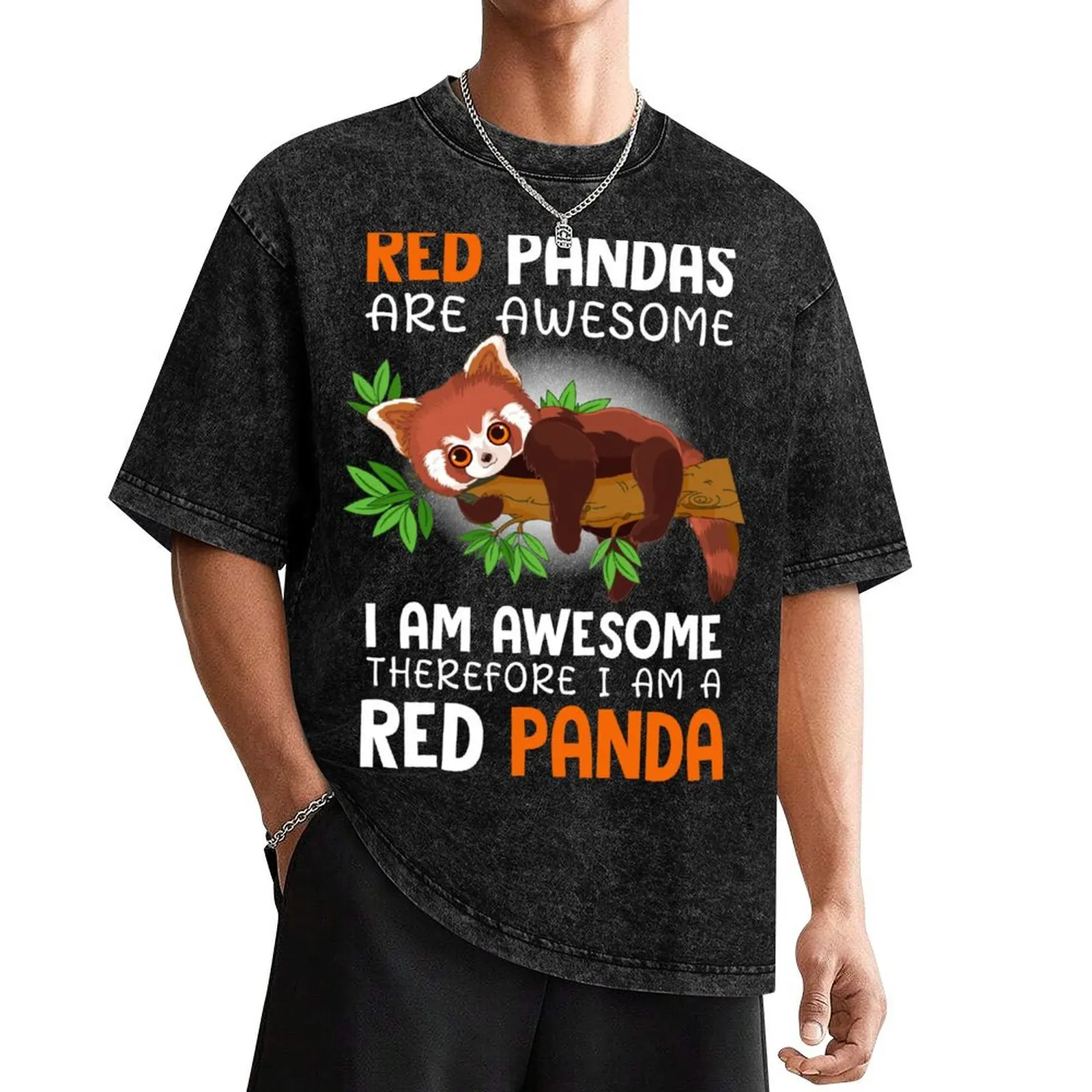 

Red Pandas are Awesome I Am Awesome Therefore I am a Red Panda T-Shirt summer shirt Blouse summer 2025 designer t shirt men