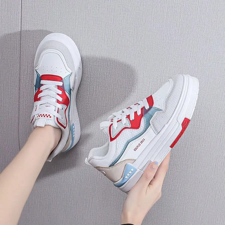 Zapatillas deportivas de Skate para Mujer, Suela Gruesa para Exteriores, Moda Juvenil