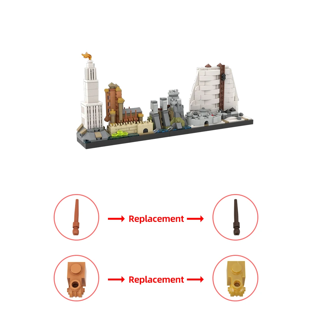 Gobricks MOC لعبة من عروش Westeros Skyline Bricks City Game of Thrones Skyline ألعاب مكعبات البناء للأطفال هدية #5