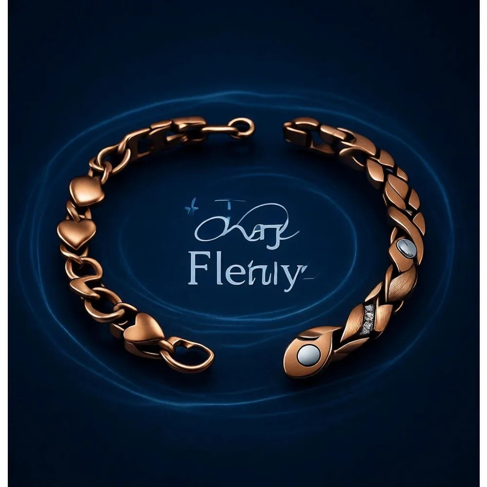 

Магнитный браслет из чистой меди для женщин, регулируемый, подарочный набор, дизайн в виде сердца