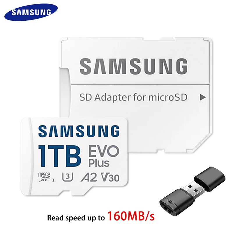 SAMSUNG EVO Plus Micro SD Cards 1TB 512GB U3 A2 Memory Card 256GB 128GB 4K C10 V30 MicroSD TF Flash Card 64GB U1 A1 V10