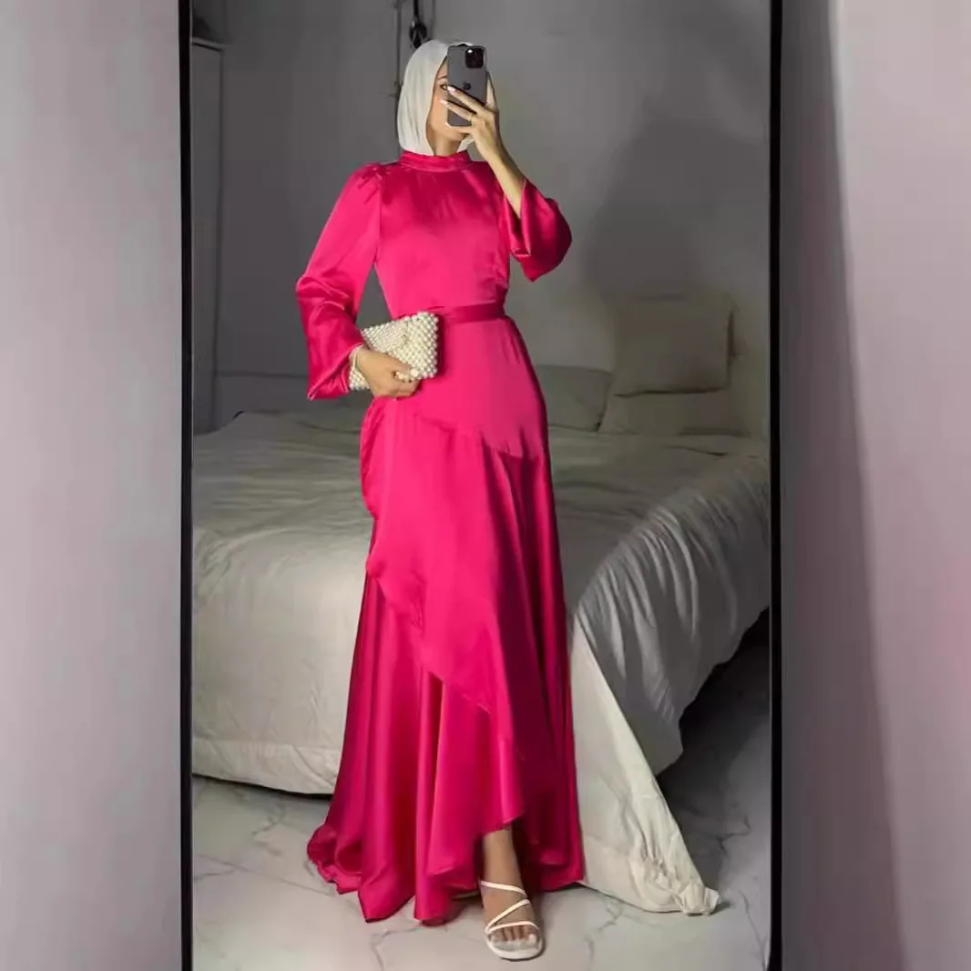 pink mini long sleeve dress Consie Long Sleeve Mini Dress main image 1