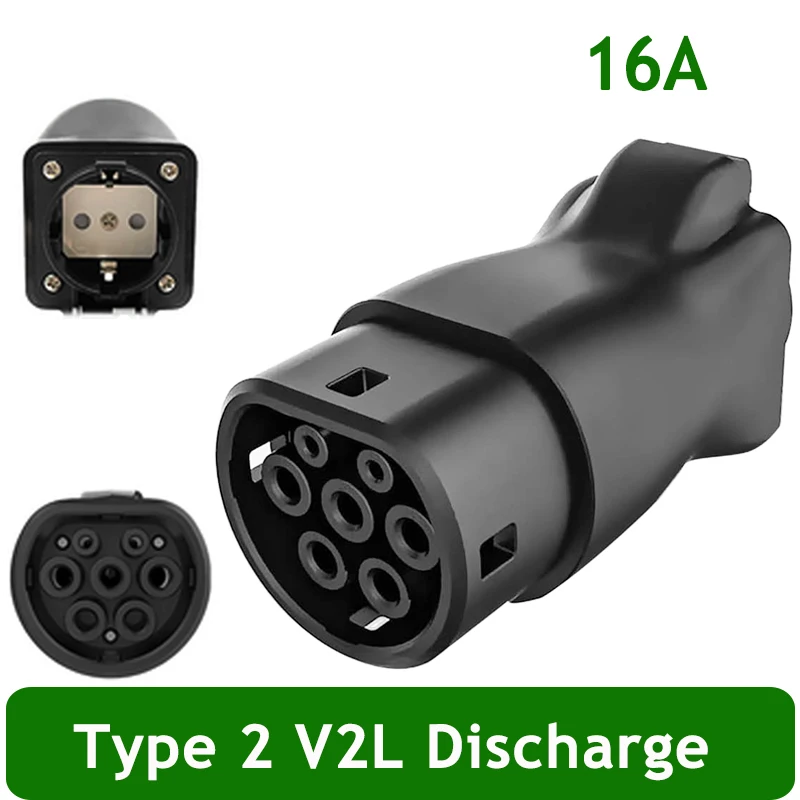 V2L Discharge Adapter, 16A Type 2 Car Discharge EV Cable Adapter, Vehicle to Load Adapter for Hyundai Ioniq 5/6 & Kia EV6