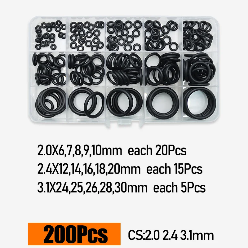 bis zu 3230p O-Ring Gummi NBR Dichtung Unterlegscheibe O Ring Kit Reparatur Wasserhahn Rohr Auto Sanitär Dichtung Ölbeständig Hochtemperatur-O-Ring – Detail 13