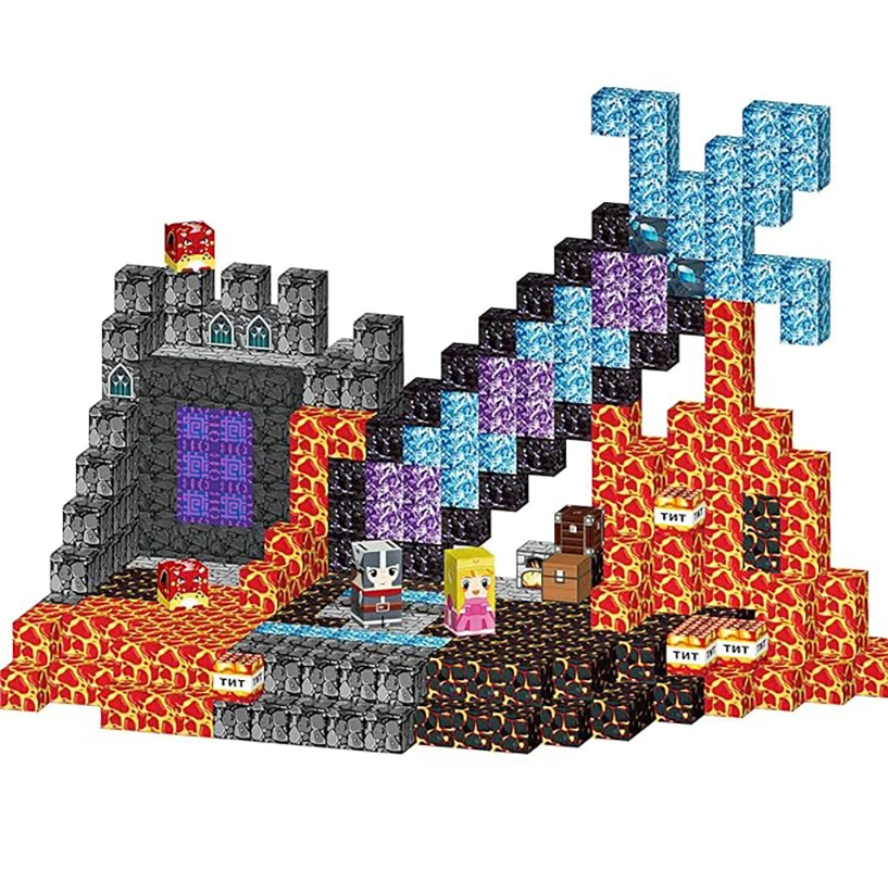 1 قطعة عشوائية 100 قطعة 2025 كتل مغناطيسية. ألوان زاهية، بناء مجاني لمهارات لعب البناء والهراوات الجذعية. هدية عطلة عالية الجودة.