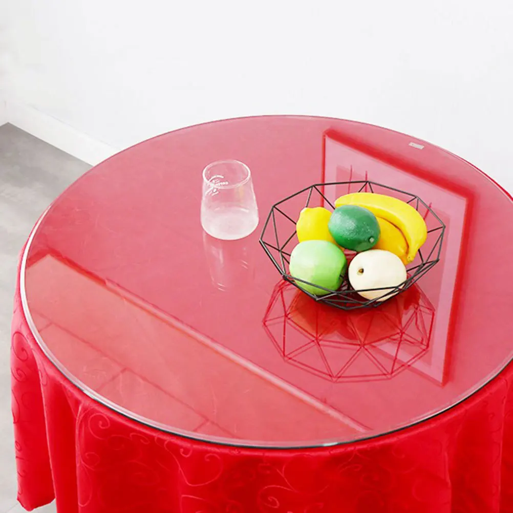 

Thickened Round Tempered Glass Table Top Clear Transparent for Tea Dining End Table Explosion Proof Smooth Surface