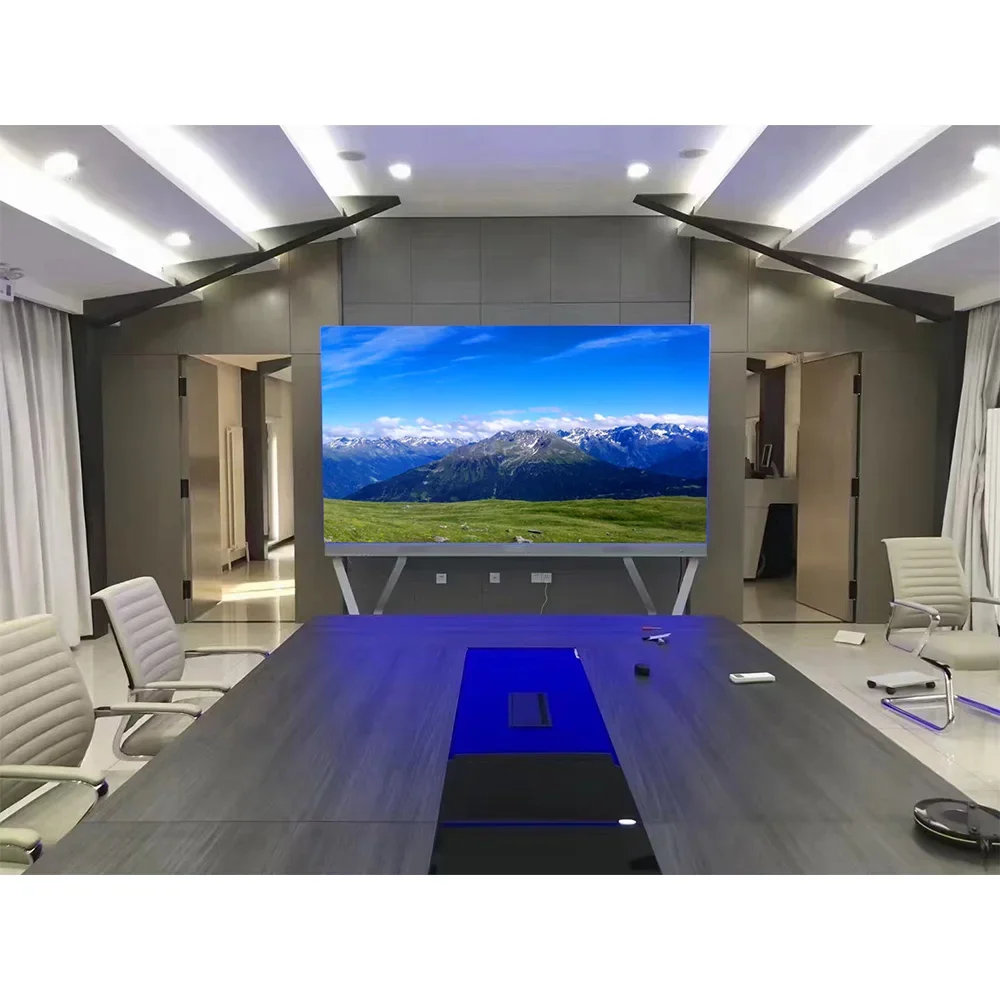 135 Inch Extra Large Wall Mounted LED Display Screen Ultra HD LED TV Wall Panel for Conference Room Video Meeting Presentation