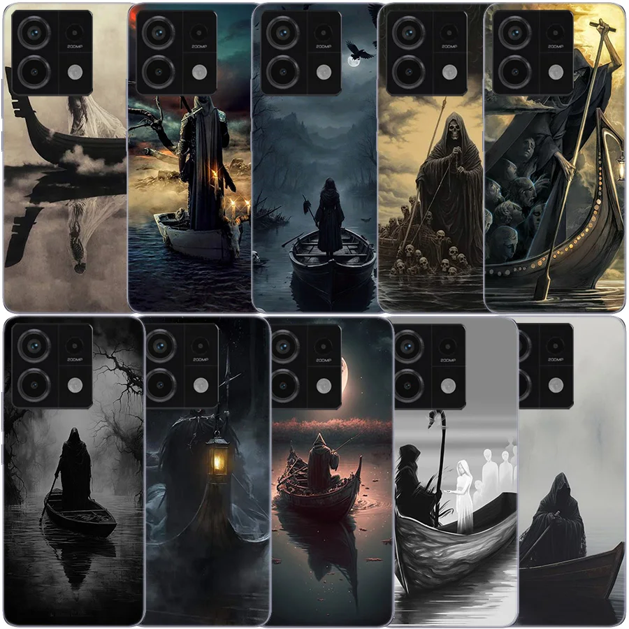 Hell Styx Ferryman Clear Phone Case For Xiaomi Redmi 12 12C 10 10A 10C 9 9A 9C 9T Note 13 12 Pro + 12S TPU 8 8A 7 7A Pattern Sof