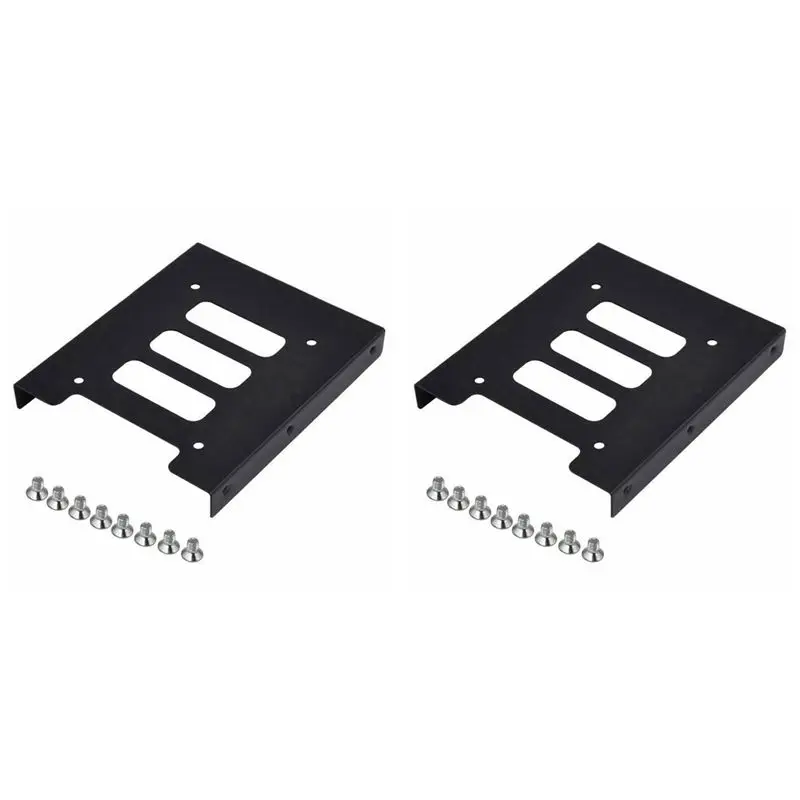 M51K-2Pcs 2.5 Inch To 3.5 Inch SSD HDD Metal Adapter Mounting Bracket Hard Drive Holder