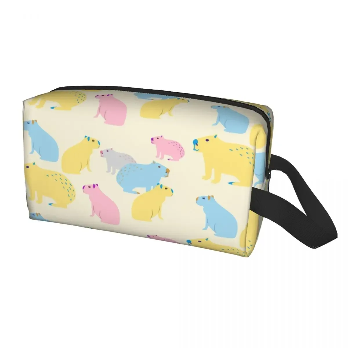 Capybara Colorful Pattern Travel Toiletry Bag Women Wild Animals Of South America Makeup Cosmetic Bag Beauty Storage Dopp Kit