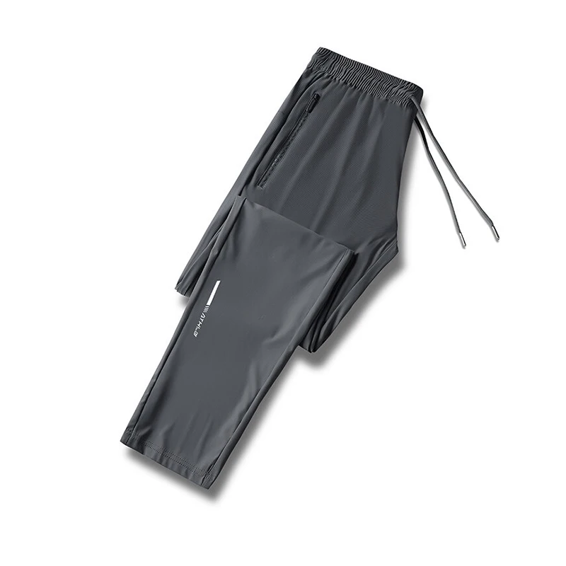 Hohe Qualität Eis Seide Hosen Für Männer der Sommer Dünne Beiläufige Neue Lose Hohe Elastizität Schnell Trocknend Laufen Outdoor Casual Hosen
