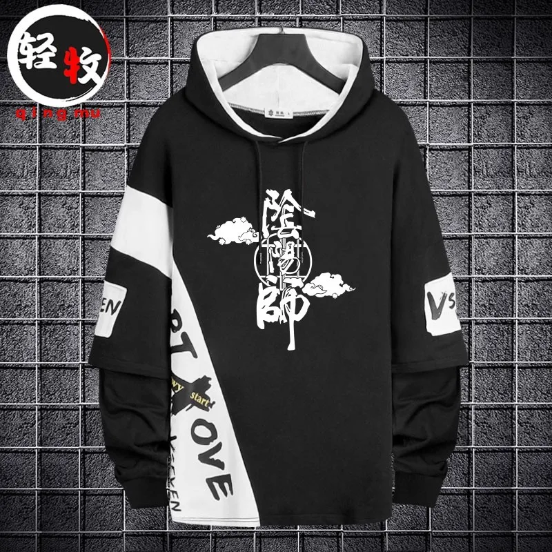 

Удлиненная толстовка с капюшоном из чистого хлопка, оверсайз, удобная повседневная толстовка с капюшоном, молодежная модная уличная одежда