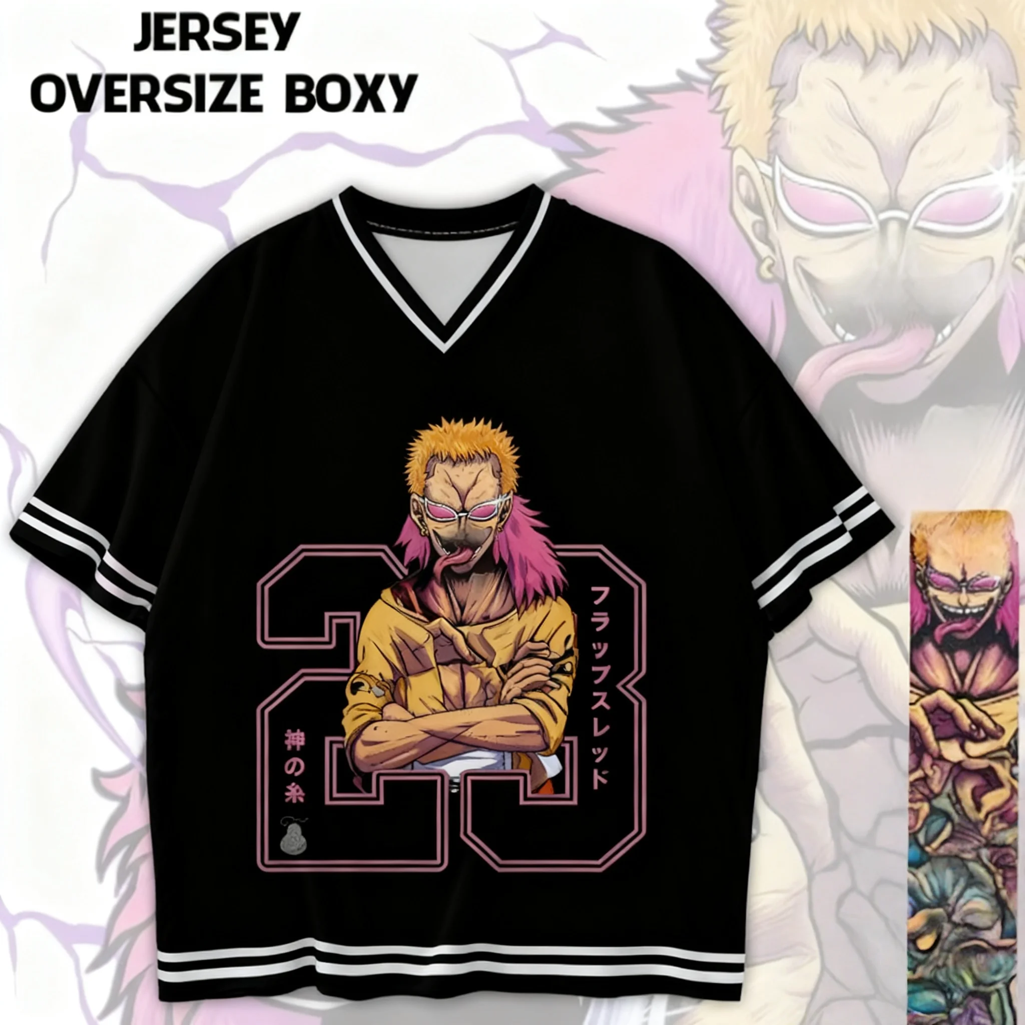 เสื้อยืดลายการ์ตูนวันพีซ ลูฟี่ รุ่นซัมเมอร์ ไซส์ใหญ่พิเศษ 3 มิติ สำหรับผู้ใหญ่และเด็ก รุ่นใหม่ ปี 2526 จากบริษัท Bandai