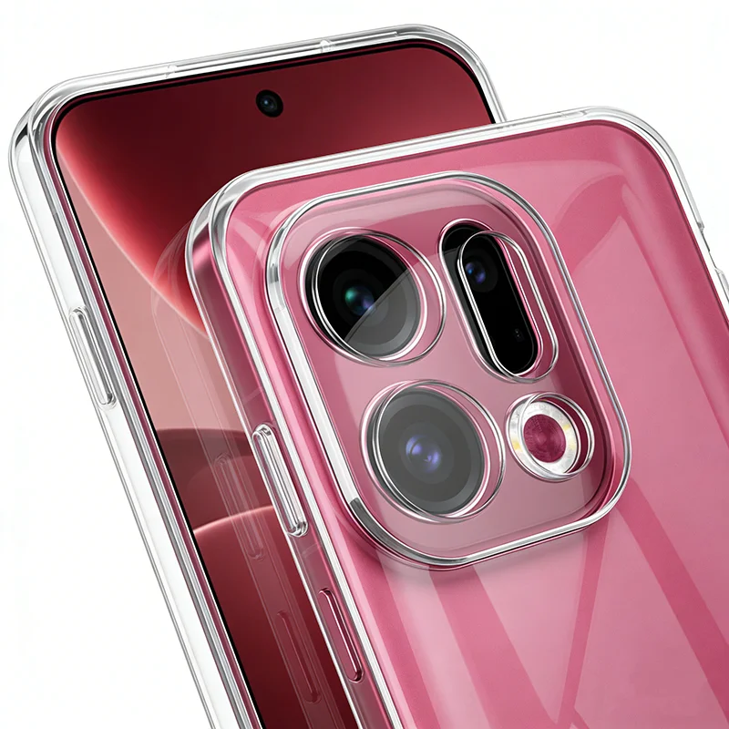 Ultra Thin Transparent Silicone Soft Case For Oppo Find X9 X9+ X8 X8S X7 X6 X5 Pro Ultra 1.2mm Shockproof Clear Shell Back Cover