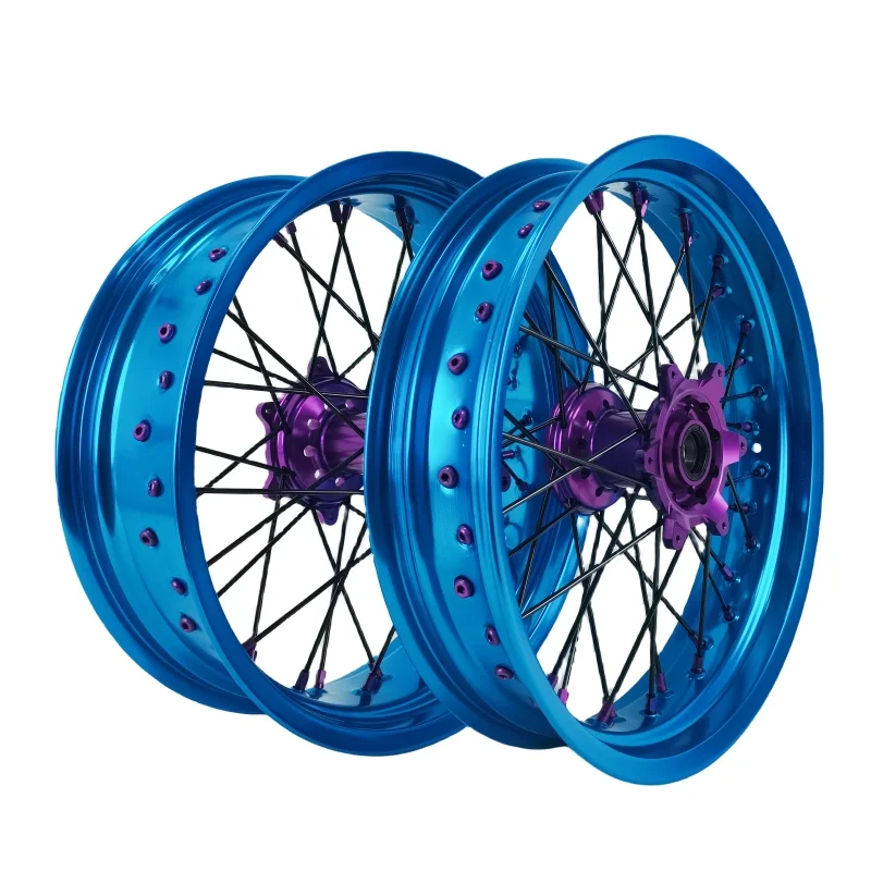 

Supermoto Wheels Set for YAMAHA Front and Rear 17*3.5 17*4.25 17*4.5 17*5.0 7075 Aluminum Alloy Wheels Supermotard Rims Product