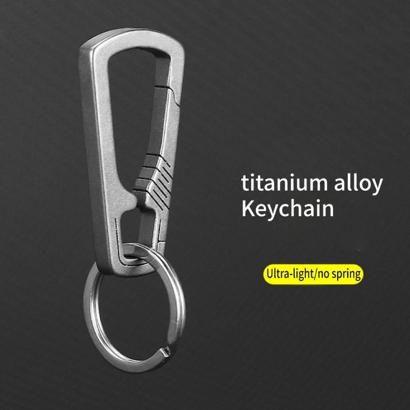 Car Buckle Titanium Alloy Carabiner Survival Keychain Camping Climb Clasp Clip Backpack Buckle Keychain Buckle Outdoor