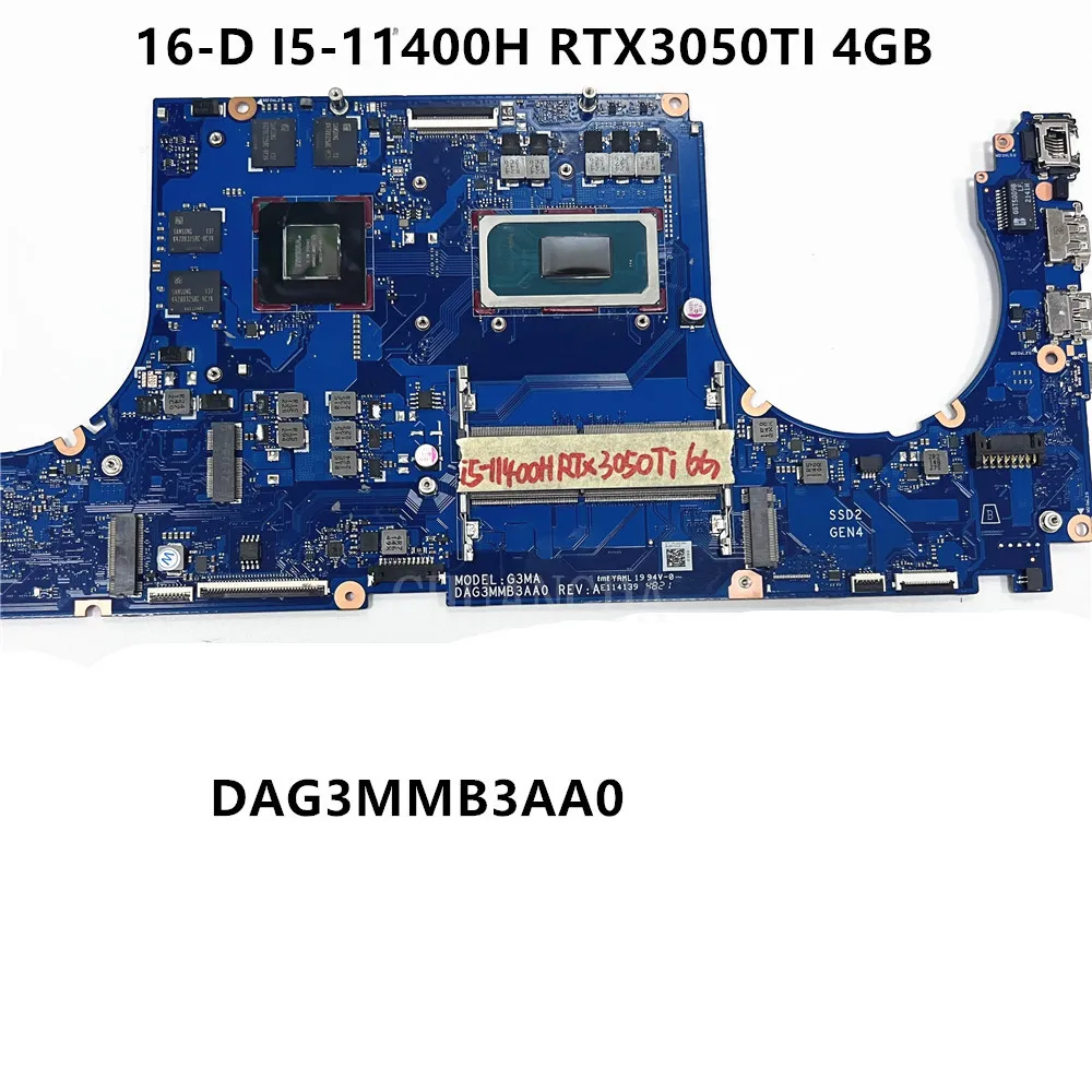 TPN-Q263 DAG3MMB3AA0 Mainboard For HP VICTUS 16-D Laptop MotherboardSRKT1 i5-11400H RTX3050TI 4GB  100% Test