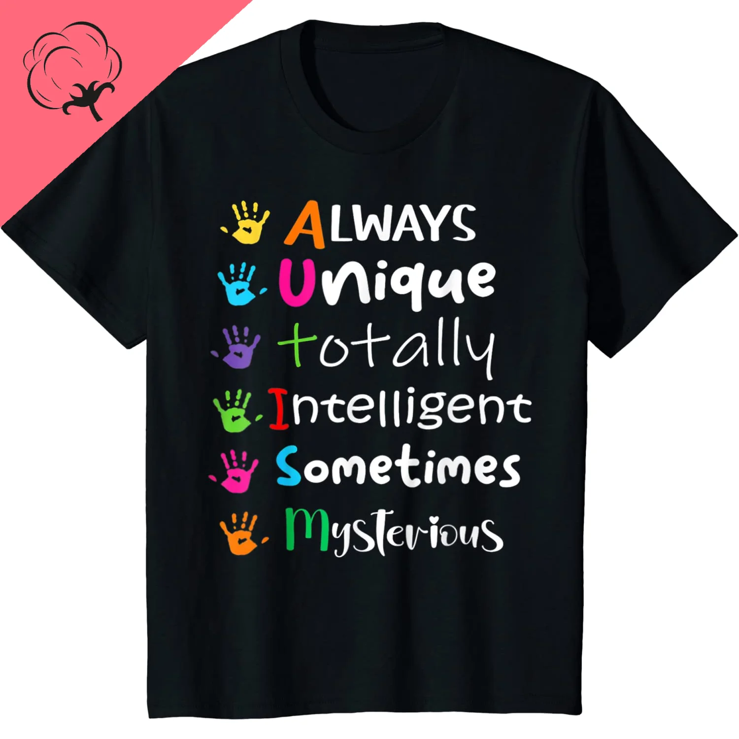 Autism Son Kids for Mom Dad T-Shirt Summer Focus on Girls with Autism Short-sleeved T-shirts Unisex Printed Cotton T-shirt