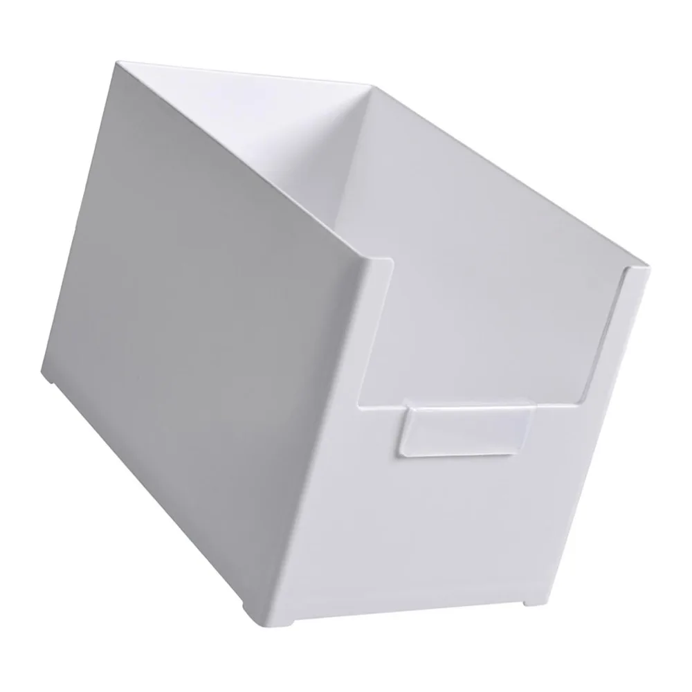 Plastic Open Front Organizer Bin Stackable Multifunctional Kitchen Storage Box Durable Stackable Storage Bins Home