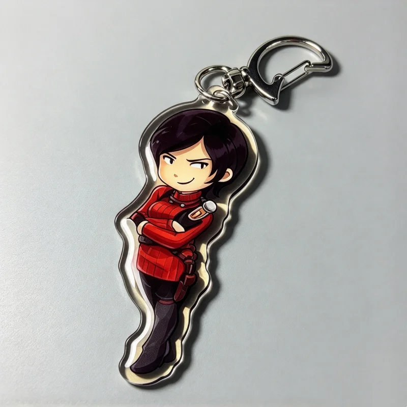 Resident Evil 4 Remake Acrylic Keychain RE4 Leon Ada Wesker Chibi Character Pendant Game Merch Bag Charm Gift
