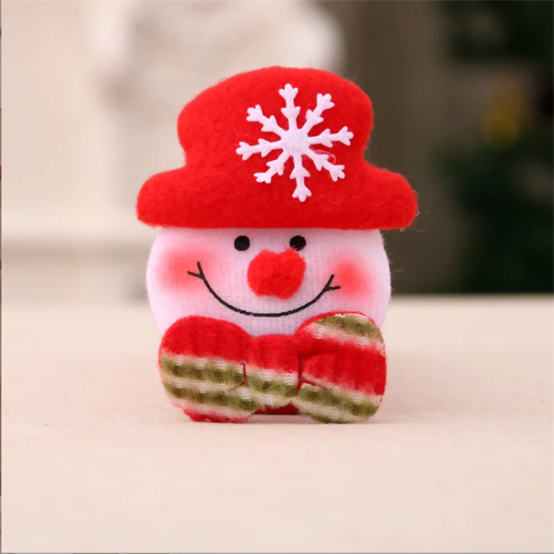 Christmas decoration items, luminous brooch, chest badge, elderly snowman, bear, Christmas gift image 2
