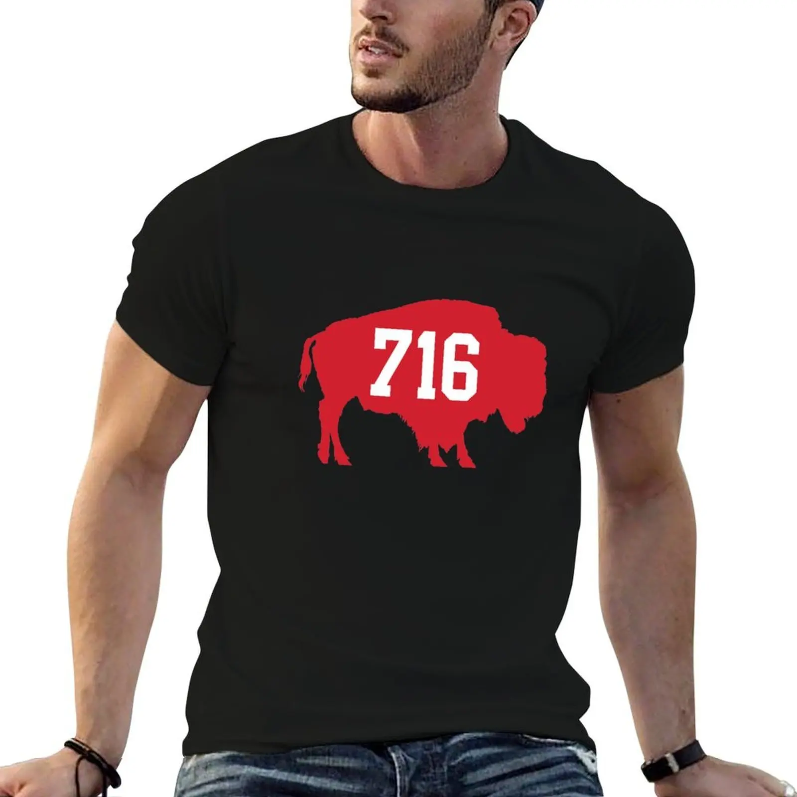 

716Red Sticker T-Shirt t shirts for man graphic tees graphic t shirts for man t shirt man luxury T-shirt